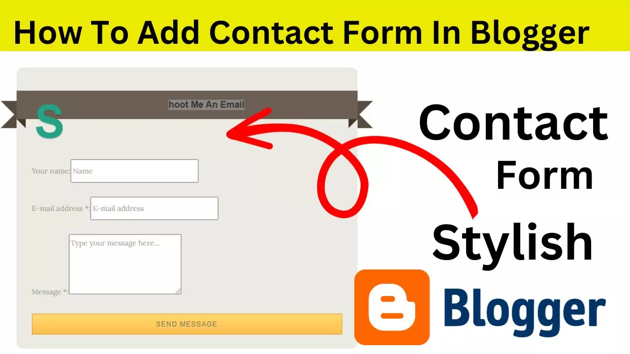 How To Add Contact Form In Blogger