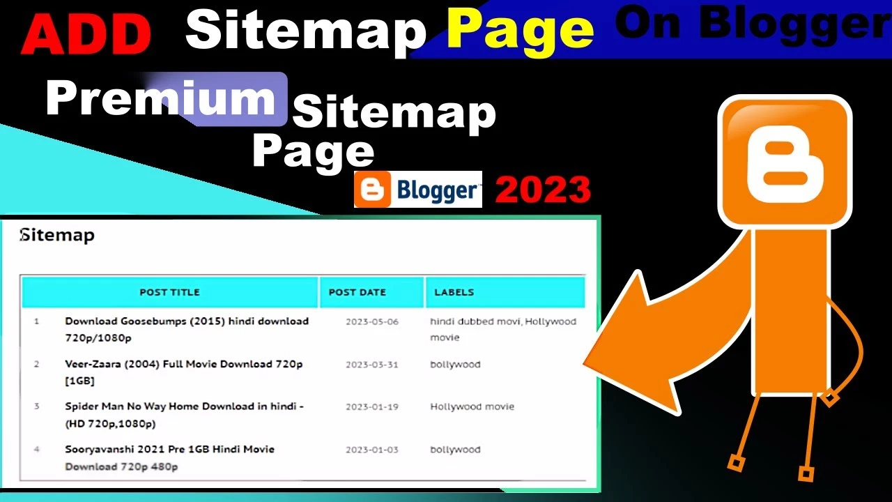 How to Create HTML Sitemap Page for Blogger