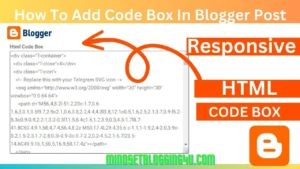 how to add code box in blogger post