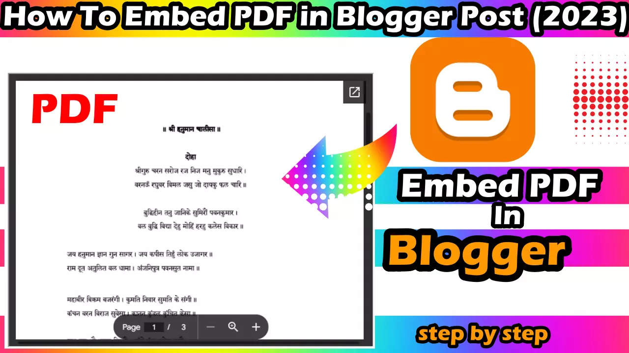 How To Embed PDF in Blogger Post