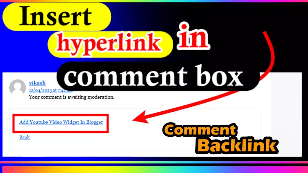 How To Insert Hyperlink In Blog Comment Blog