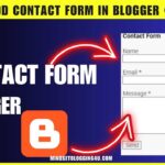 How To Add Contact Form In Blogger