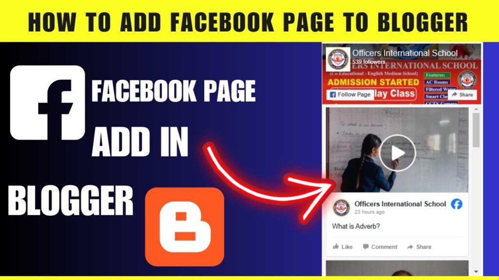 How To Add Facebook Page To Blogger